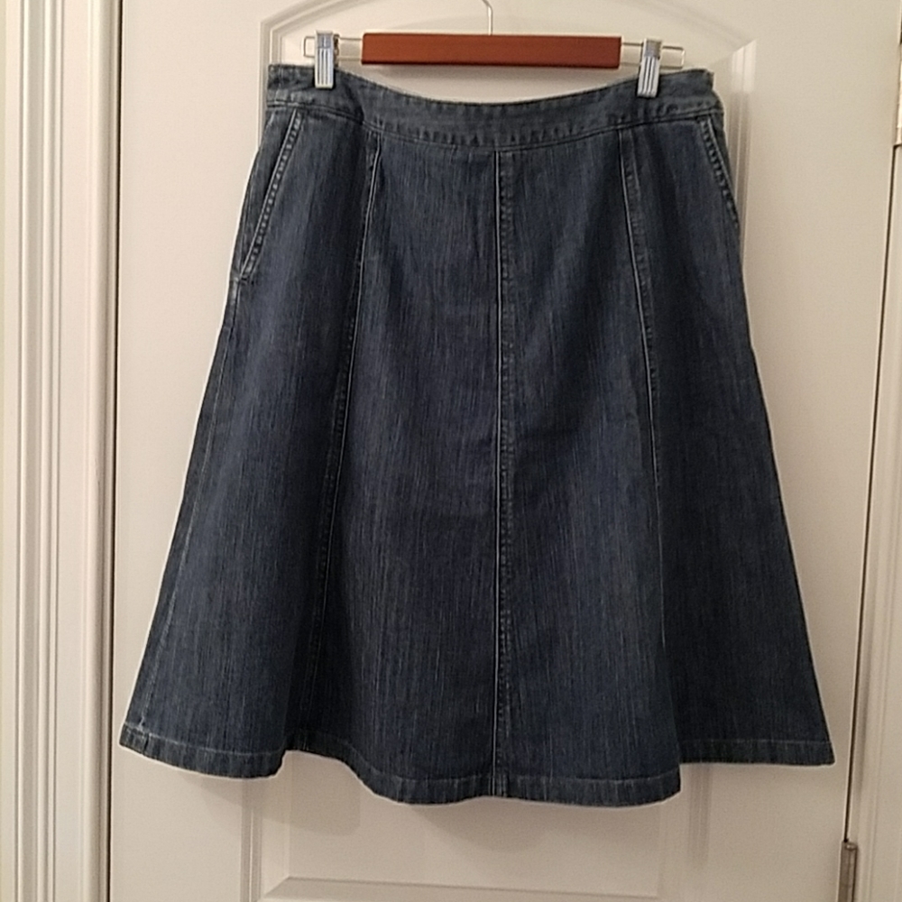 LL Bean Jean Skirt